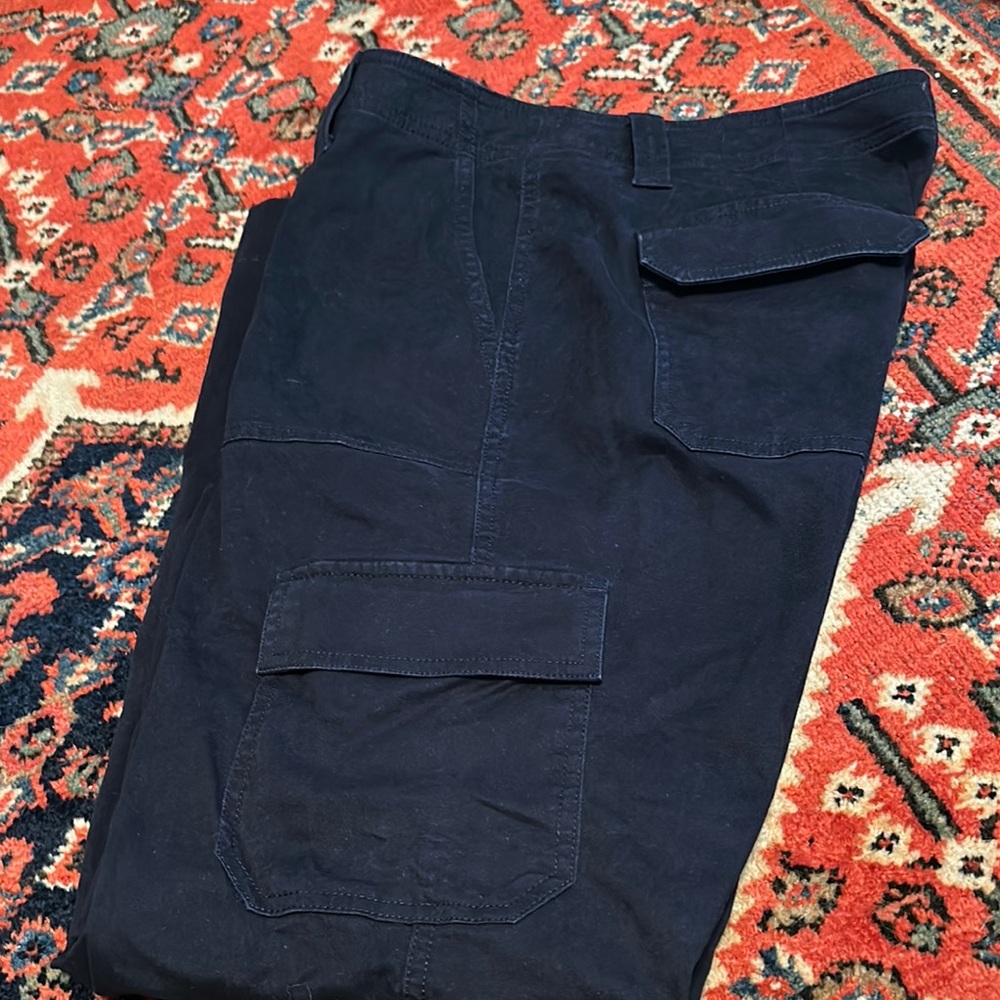 Talbots Navy Cargo Pants with Utility Design